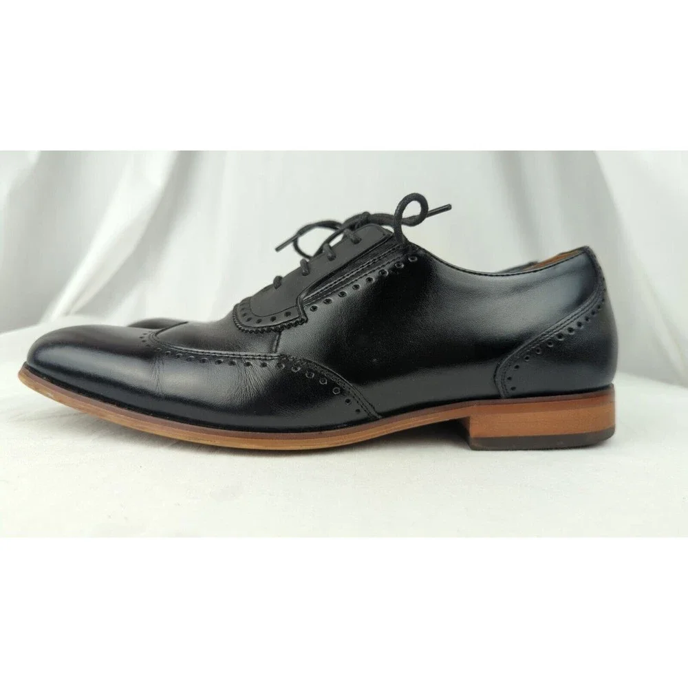 Stacy Adams Men's Sullivan Wingtip Oxford Dress Shoes Memory Foam Black 8.5